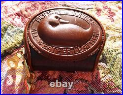 Vintage Dooney and Bourke Big Duck Coin Purse Dark Chocolate / Navy U. S. A