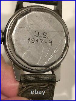 Vintage Hamilton WWI WWII WW2 US Army Navy USMC Military Wrist Watch U. S. 1917-H