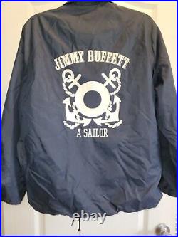Vintage Jimmy Buffet A Sailor abc Records GRT Music Tapes Navy Blue Wind Breaker
