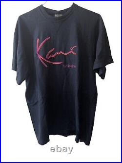 Vintage Karl Kani Signature T-Shirt Navy Blue Size Large VTG 90's