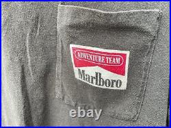 Vintage Marlboro Shirt Mens XL Black 90s Snake Pass Adventure Team Pocket USA