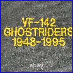 Vintage Men's Long Sleeve Shirt VF-142 Ghost Riders Sz XL Military Made In USA