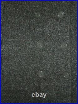 Vintage Mens Size Medium US Military Long Wool Peacoat Double-Breasted Dark Gray