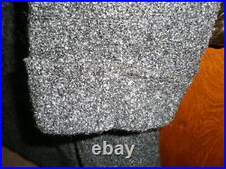 Vintage Mens Size Medium US Military Long Wool Peacoat Double-Breasted Dark Gray