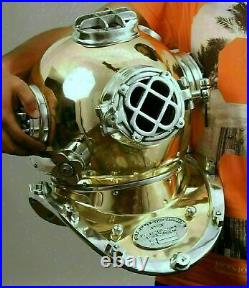 Vintage Morse Brass Diving Helmet Antique US Navy Mark V Deep Sea Scuba Divers