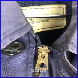 Vintage N4 N-4 1950s US Navy USN SUBMARINE Blue Deck Jacket Size Medium 44