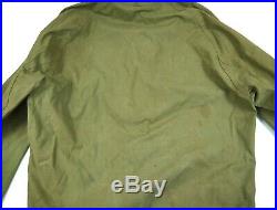 Vintage Named Ww2 Usn Deck Parka Wet Weather Anorak Jacket Us Navy Wwii L