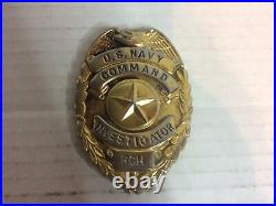 Vintage Obsolete Gold U. S. Navy Command Investigator RCH Badge