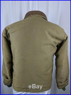 Vintage Original 1940s US Navy N1deck jacket WWII Size 44 Alpaca Lined