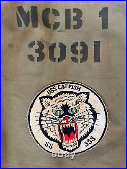 Vintage Original US Navy USN MCB 1 3091 USS Catfish SS 339 Submarine Jacket