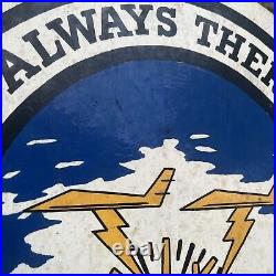 Vintage Original USAF 909th Refueling Squadron Hand Painted Wooden Sign