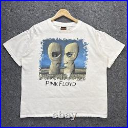 Vintage Pink Floyd Shirt Mens Large White 90s 1994 North American Tour Brockum