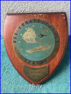 Vintage Presentation Plaque USS Constellation CVS-64