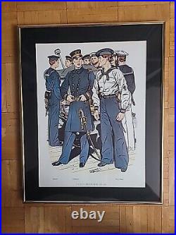 Vintage Print Of The United States Navy Uniform U. S. Navy Services Dress