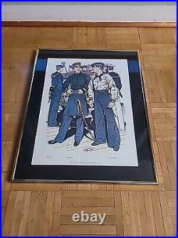 Vintage Print Of The United States Navy Uniform U. S. Navy Services Dress