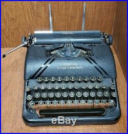 Vintage RARE Smith Corona STERLING United States Navy Typewriter