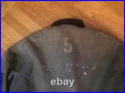 Vintage RARE WWII US NAVY Stencil Deck Hook Dark Blue Color Jacket 40s Sz 42