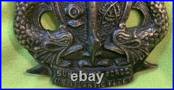 Vintage & Rare Submarine Force U. S. Atlantic Fleet Brass Medallion/ Plaque A++++