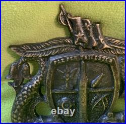 Vintage & Rare Submarine Force U. S. Atlantic Fleet Brass Medallion/ Plaque A++++