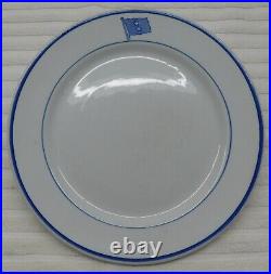 Vintage Rear Admiral's Mess United States Navy 9 Inch Dinner Plate Two Stars dx