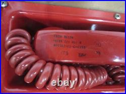 Vintage Red Wall Naval Electronic Systems Command Ta-990/U Ciper Telephone Set