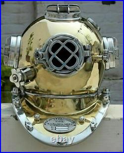 Vintage Scuba Morse Copper Diving Helmet Maritime Boston Divers Navy Mark Divers