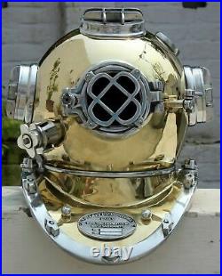 Vintage Scuba Morse Copper Diving Helmet Maritime Boston Divers Navy Mark Divers