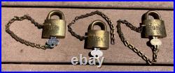 Vintage Segal Lock USN United States Navy Padlock Military Lock Set of 3