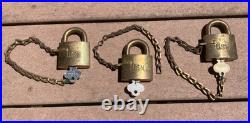 Vintage Segal Lock USN United States Navy Padlock Military Lock Set of 3