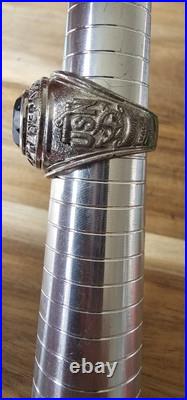 Vintage Sterling Silver USN Navy Pride Ring 1950's Korean War? Size 10