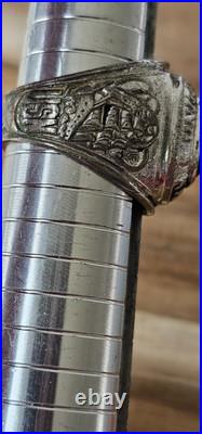 Vintage Sterling Silver USN Navy Pride Ring 1950's Korean War? Size 10