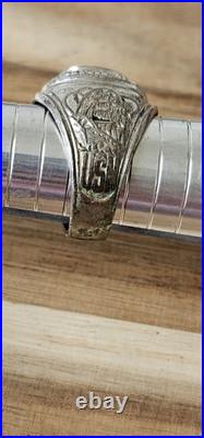 Vintage Sterling Silver USN Navy Pride Ring 1950's Korean War? Size 10