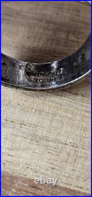 Vintage Sterling Silver USN Navy Pride Ring 1950's Korean War? Size 10