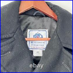 Vintage Sterlingwear Of Boston Mens Navy Double Breasted Wool Pea Coat Size 40R
