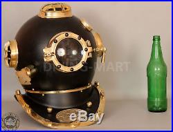 Vintage Style Solid Steel & Brass Antique U. S Navy Mark V Divers Diving Helmet