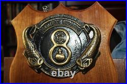 Vintage Submarine Squadron 8 Brass & Wood Plaque US Atlantic Fleet 688 Class