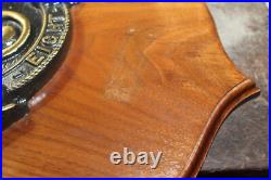 Vintage Submarine Squadron 8 Brass & Wood Plaque US Atlantic Fleet 688 Class