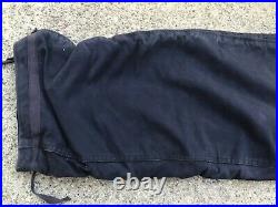 Vintage U. S. NAVY Blue Bib Overalls with Stencil US MILITARY Deck Pants Jumper MED