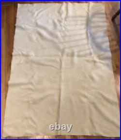 Vintage U. S. NAVY Medical 100% Wool Blanket Cream WWII Korea Era 68 X 48
