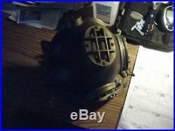 Vintage U. S Navy Diving Divers Helmet Mark V Brass and Copper Finish 1941