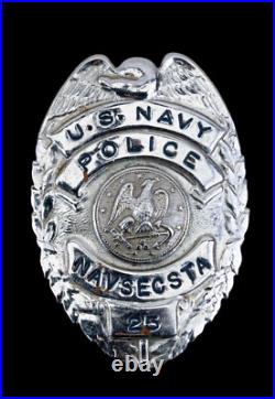 Vintage. U. S. Navy Eagle top. US Navy badge U. S. Navy Police -NAVSECSTA