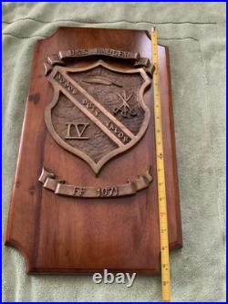 Vintage U. S. Navy USS BADGER FF1071 Brass / Wood Wall Hanging Plaque