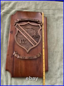 Vintage U. S. Navy USS BADGER FF1071 Brass / Wood Wall Hanging Plaque