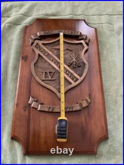 Vintage U. S. Navy USS BADGER FF1071 Brass / Wood Wall Hanging Plaque