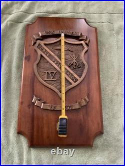 Vintage U. S. Navy USS BADGER FF1071 Brass / Wood Wall Hanging Plaque