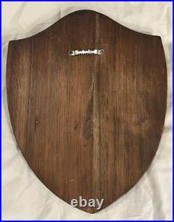 Vintage U. S. Navy USS Oak Ridge ARDM-1 Brass / Wood Wall Hanging Plaque, 7.5 lb