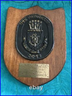 Vintage U. S. Navy USS PRINCETON CG-59. CRUISER Wood Wall Hanging Plaque
