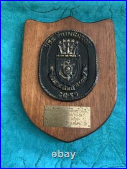 Vintage U. S. Navy USS PRINCETON CG-59. CRUISER Wood Wall Hanging Plaque
