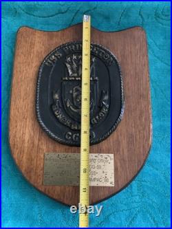 Vintage U. S. Navy USS PRINCETON CG-59. CRUISER Wood Wall Hanging Plaque
