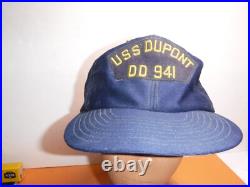 Vintage U. S. S. Du Pont DD941 Cap/Hat United States Navy off the U. S. S. DUPONT